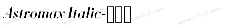 Astromax Italic字体转换